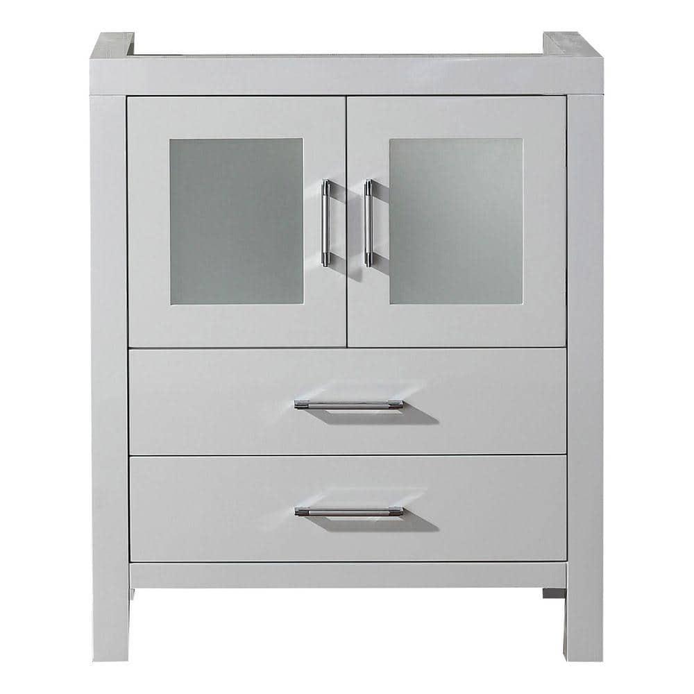 Virtu USA  28 in W x 18 in D x 33 in H Single Sink Bath Vanity Cabinet without Top in White