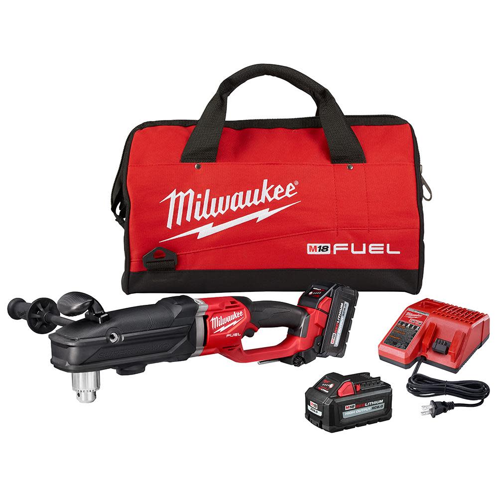 Milwaukee M18 FUEL Super Hawg 1/2 in. Right Angle Drill Kit 2809-22 from Milwaukee