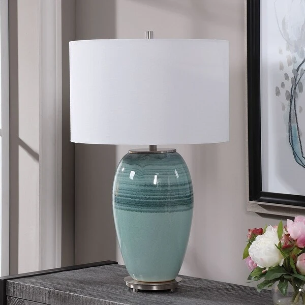 Uttermost Caicos Teal Table Lamp