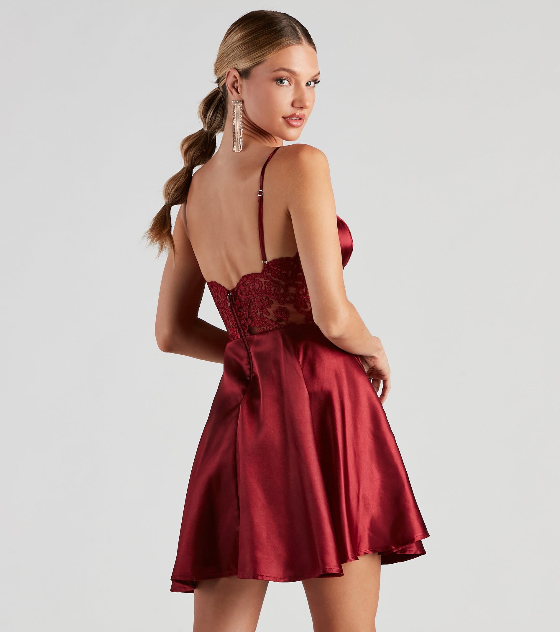 Aspen Woven Satin Party Dress