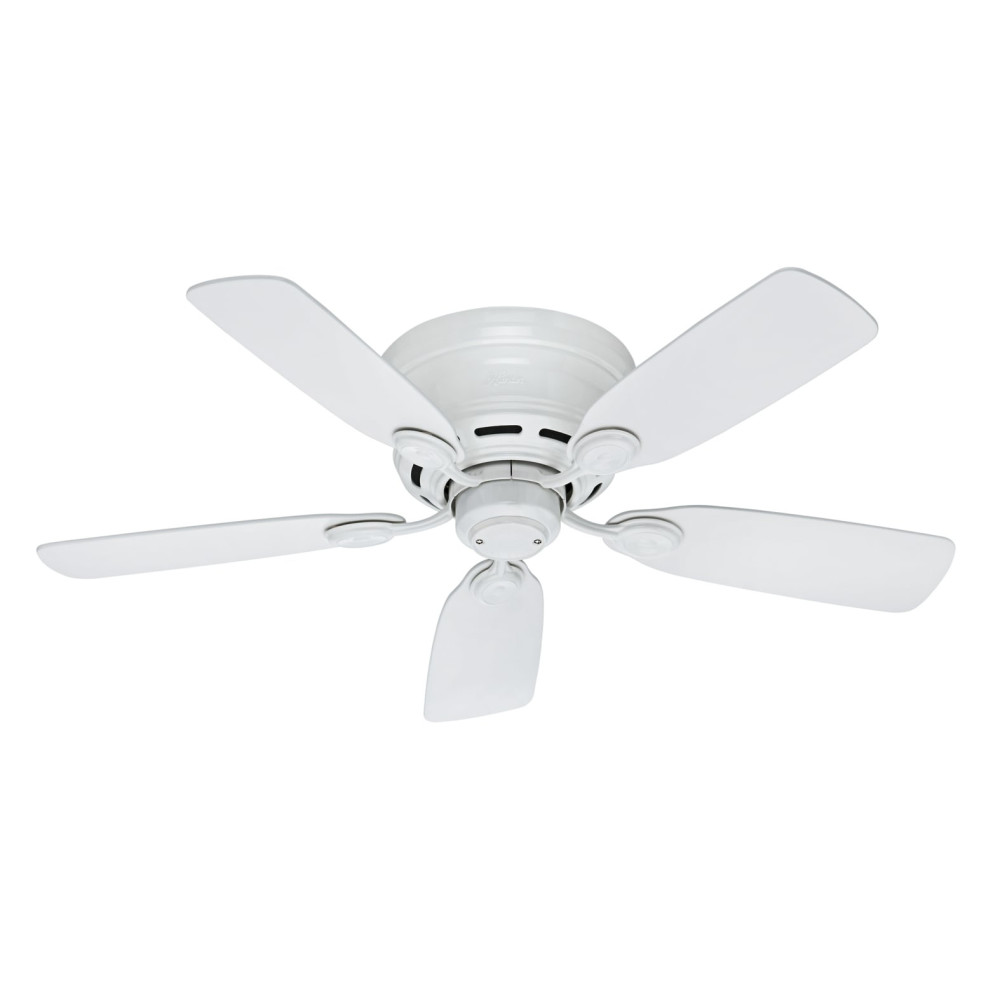 Hunter Low Profile IV Ceiling Fan 42 Indoor White Snow White