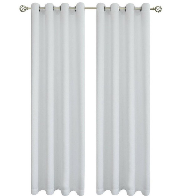 Kate Aurora Hotel Chic 2 Piece Room Darkening Grommet Top Window Curtain Panels