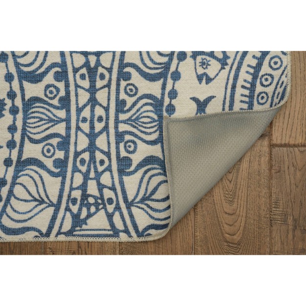 Wohler Washable Outdoor Rug Smoke blue Linon