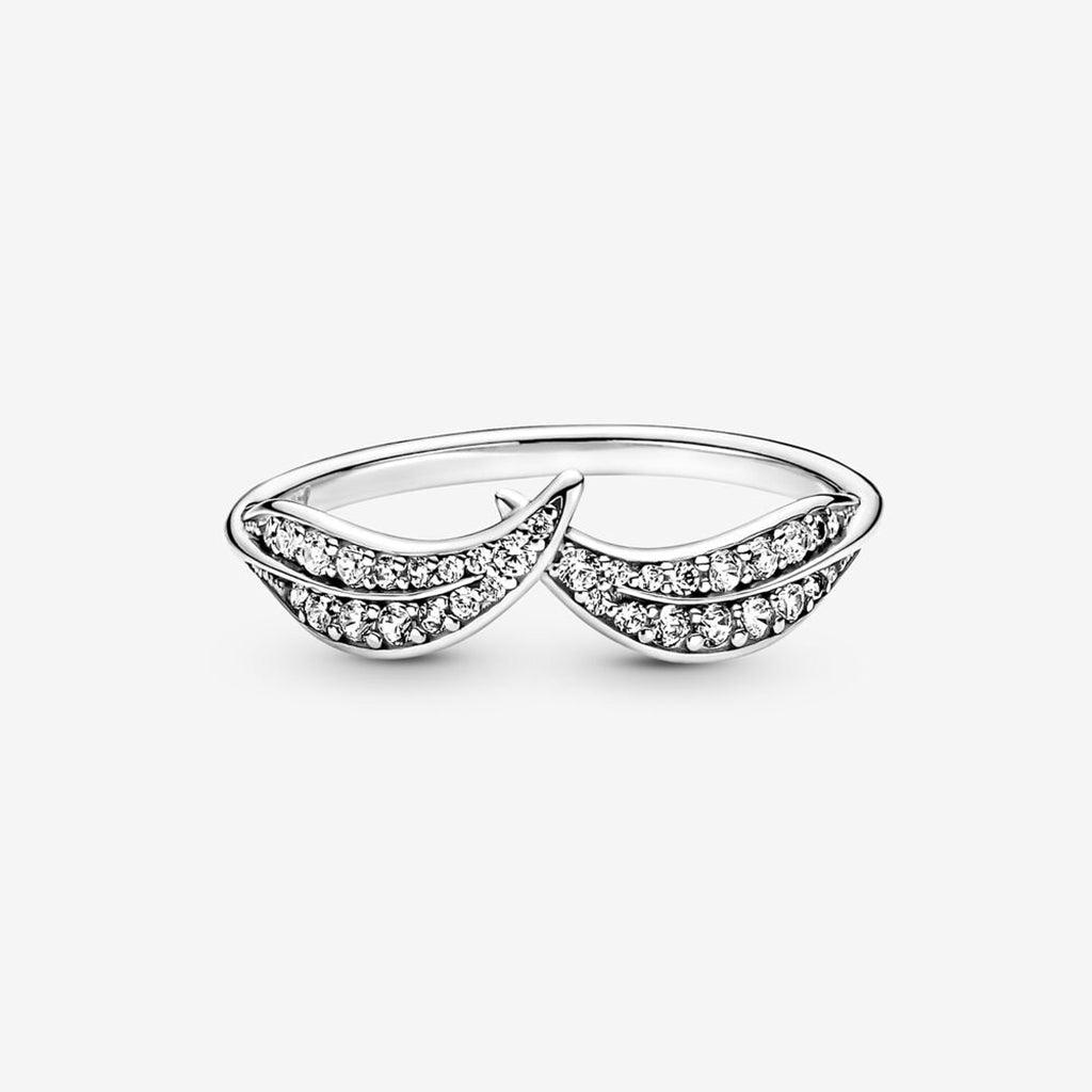 PANDORA  Sparkling Leaves Ring in Silver