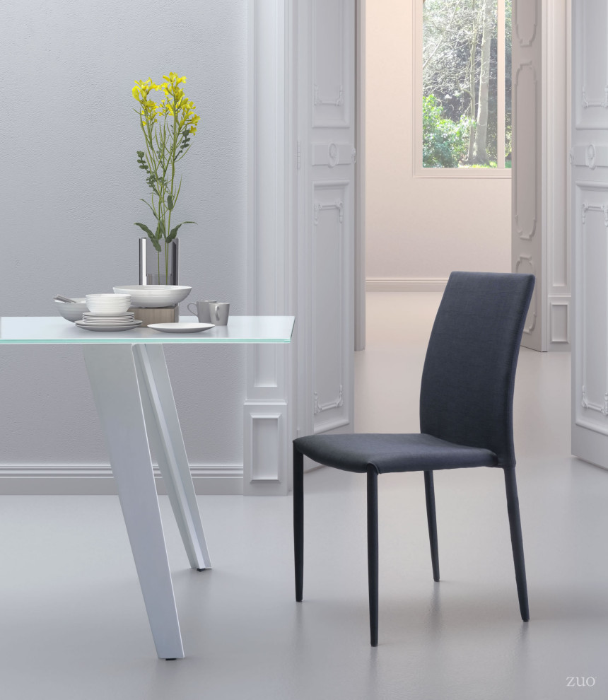 Confidence Dining Chair (Set of 4) Black   Midcentury   Dining Chairs   by Sideboards and Things  Houzz