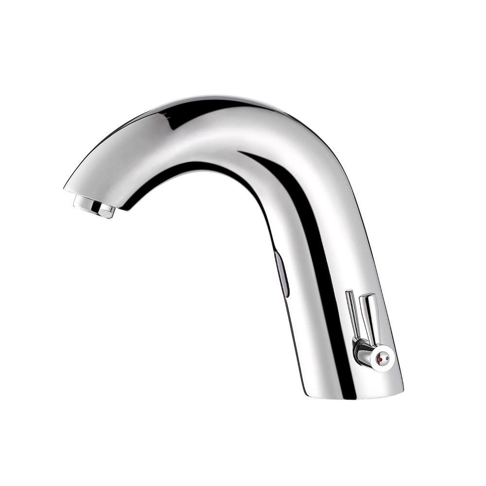 ROSWELL Jumilla BatteryAC Powered Commercial Touchless Single Hole Bathroom Faucet in Polished Chrome 811112-BAF-PCT