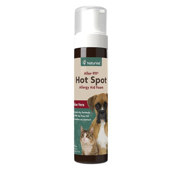 NaturVet Aller-911 Hot Spot Allergy Aid Foam for Dogs and Cats