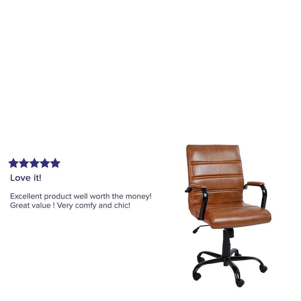 Mid back LeatherSoft Executive Swivel Office Chair