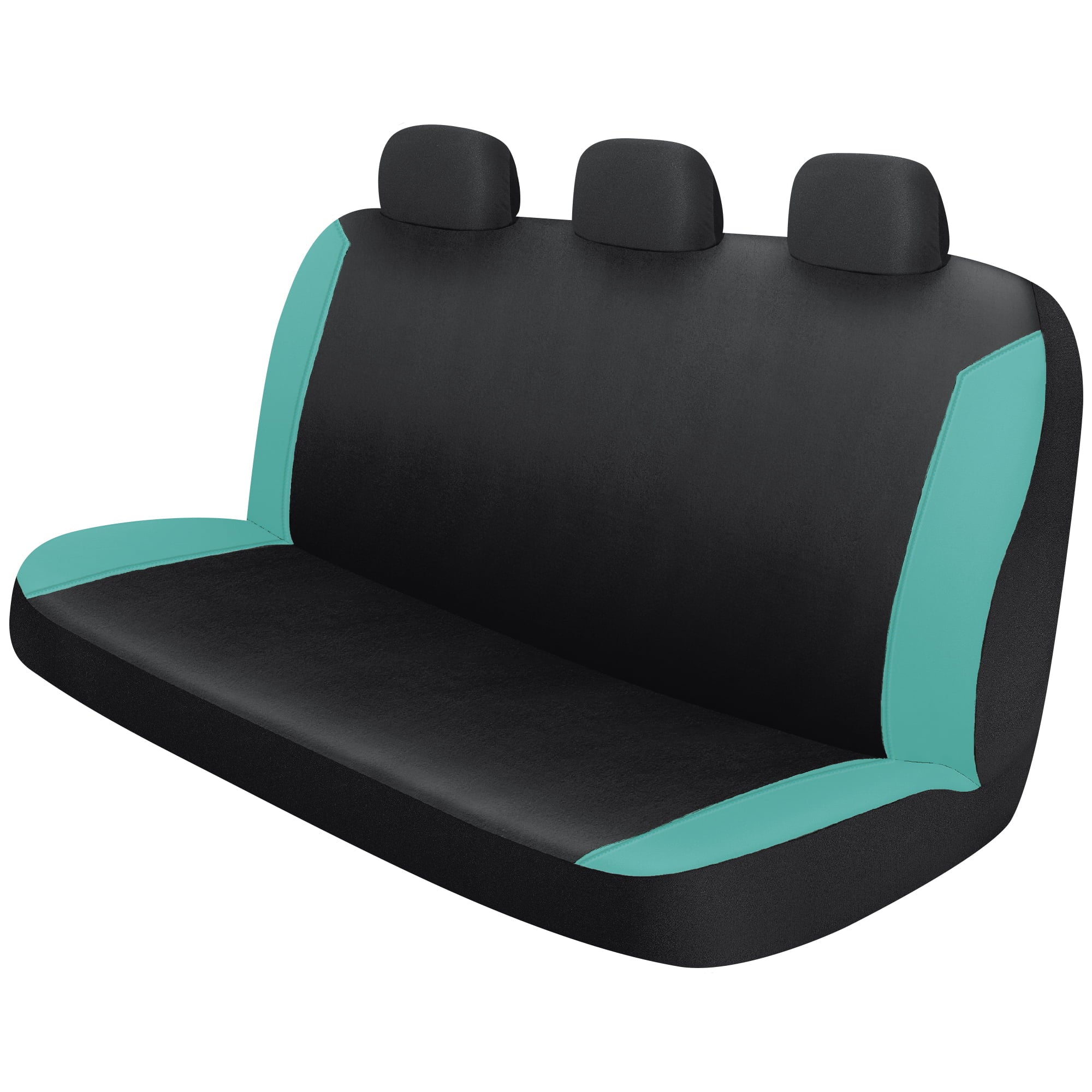 Auto Drive 3 Piece Polyester Front and Rear Bench Car Seat Cover Teal Blue， 806517