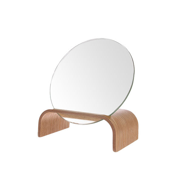 Willow wood mirror + stand