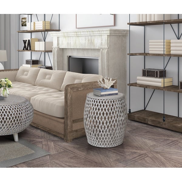 Bora Bora Contemporary Criss-Cross Side Table