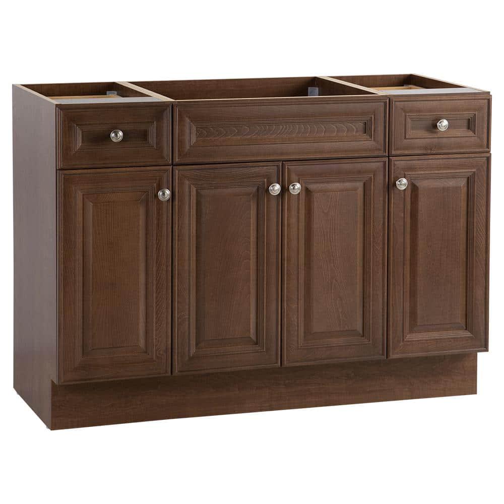 Glacier Bay Glensford 48 in W x 2165 in D x 3421 in H Bath Vanity Cabinet Only in Butterscotch