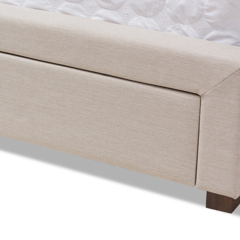 Contemporary Fabric Upholstered Storage Bed by Baxton Studio