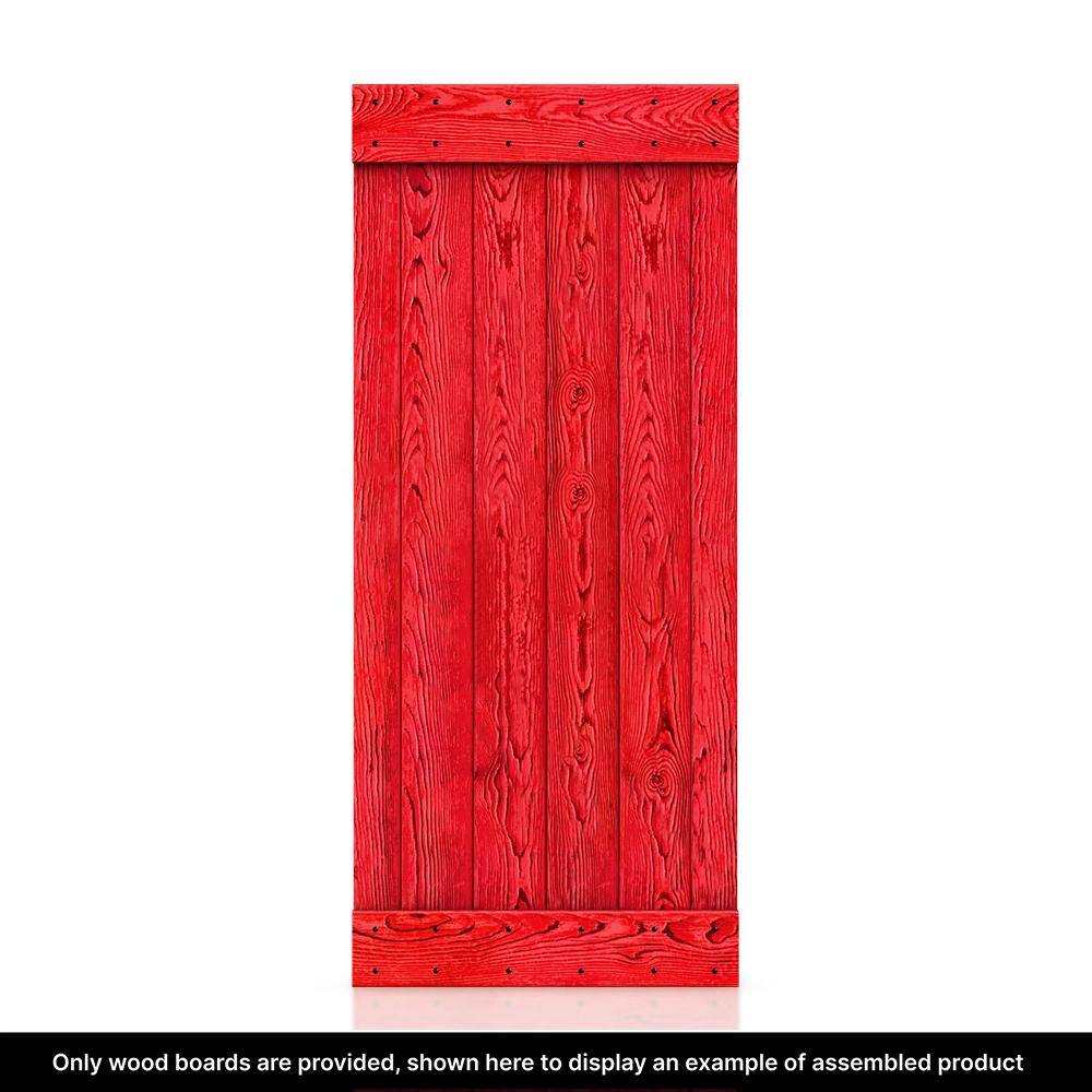 CALHOME 34 in. x 8 in. x 7 ft. Wire Brushed Thermally Modified Red Stained Knotty Pine Tongue and Groove Siding Board(1-Piece) 84X8-WB-RTM-PLK-TG(1)