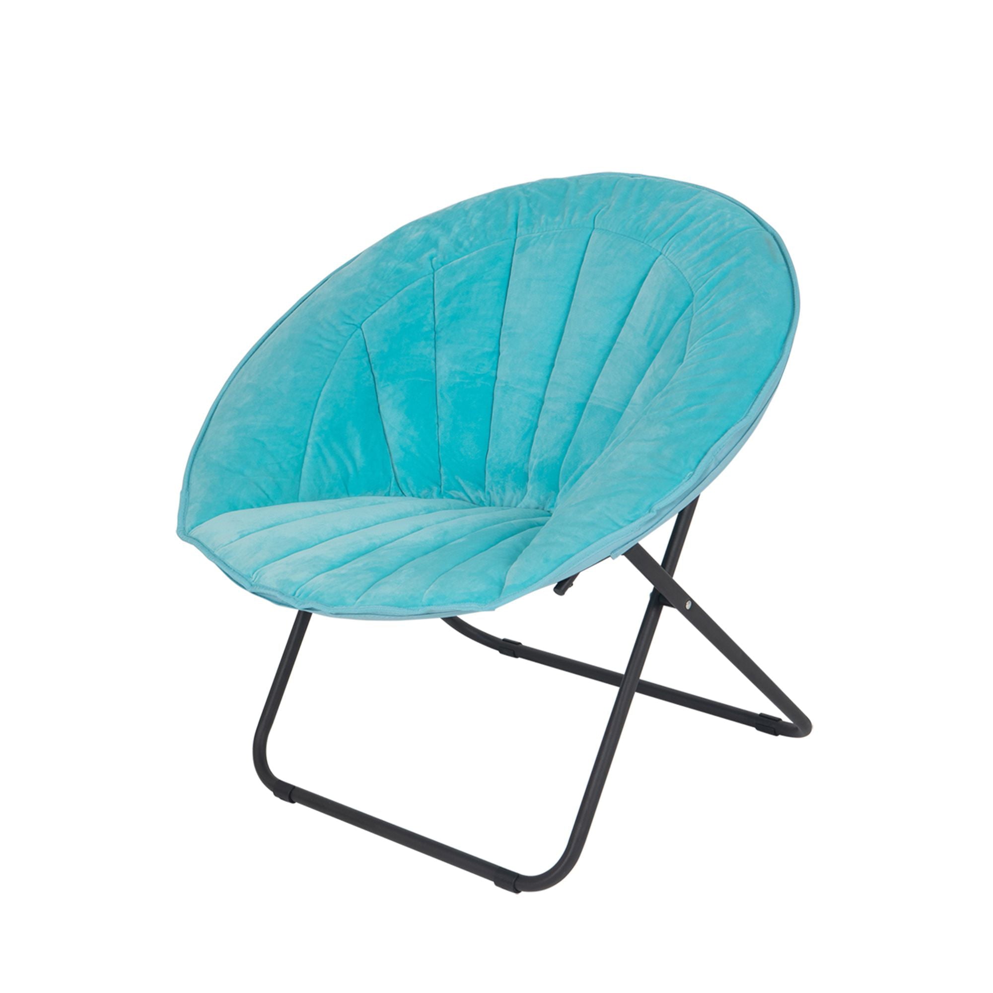 Mainstays Velvet Saucer Chair, Teal