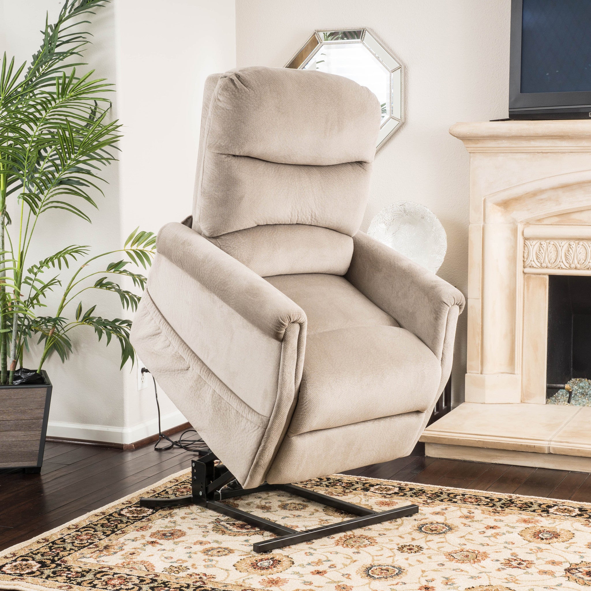 Alan Fabric Lift Up Recliner Chair