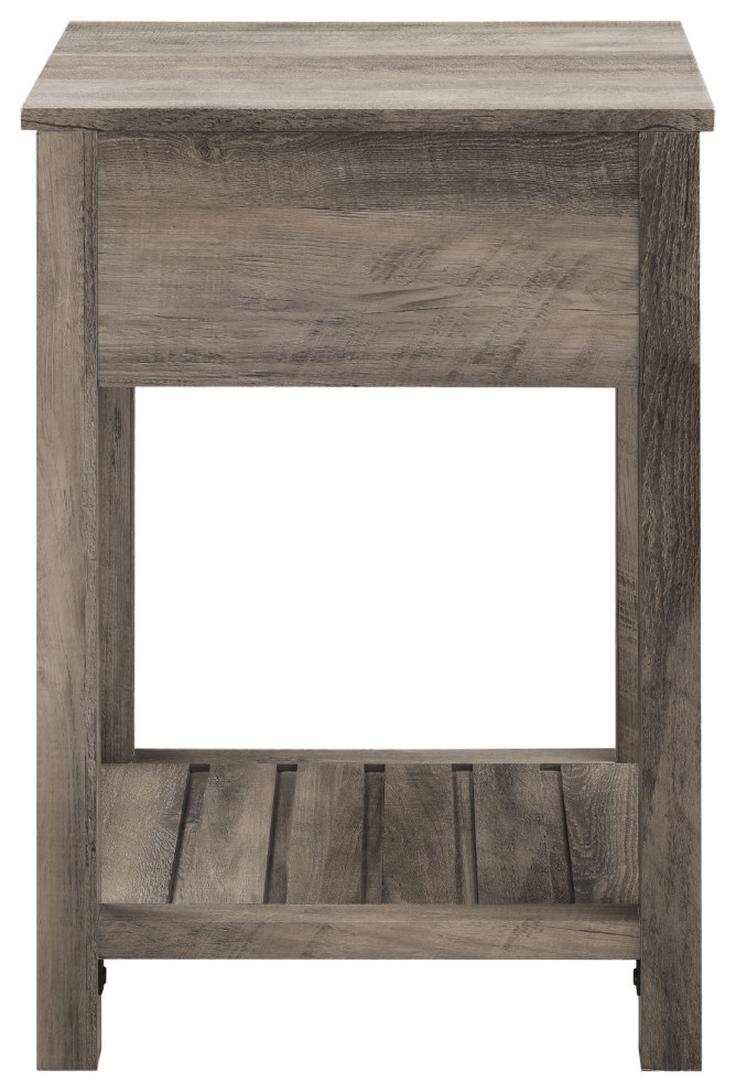 18 quotCountry Single Drawer Side Table  Gray Wash   Transitional   Side Tables And End Tables   by Walker Edison  Houzz