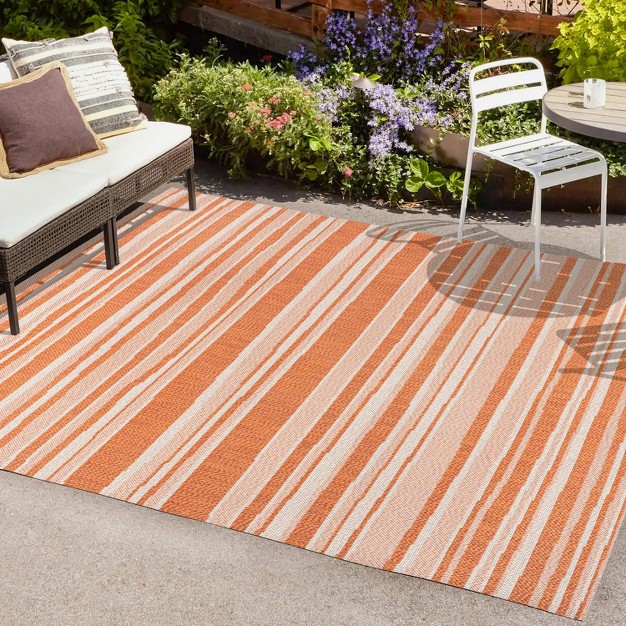 Castara Wavy Stripe Modern Indoor outdoor Area Rug Jonathan Y