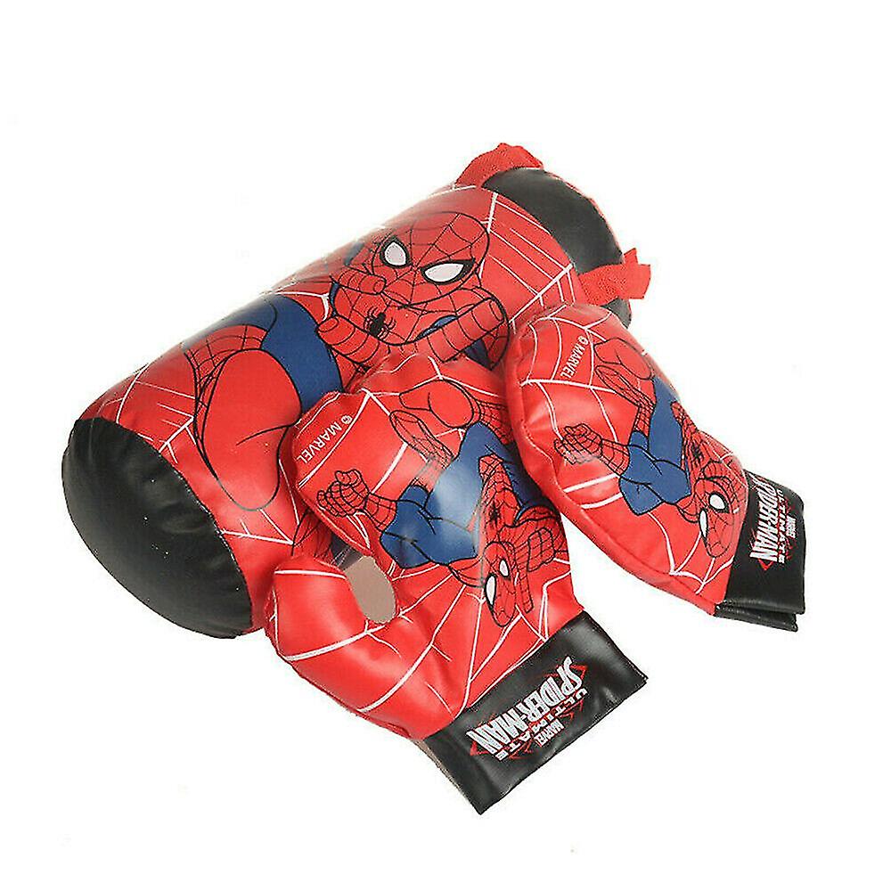 Kids Boys Spiderman Boxing Bag Gloves Punching Set Toy Xmas Gift