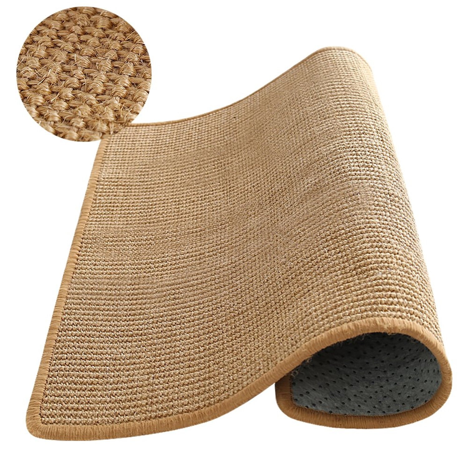 Natural Sisal Cat Scratcher Mat Durable Anti-Slip Cat Scratch Pad Cat Scratching Pad Pet Cat Dog Scratch Board Protector for Cat Grinding Claws Protecting Furniture Cat Play Toys Random Color