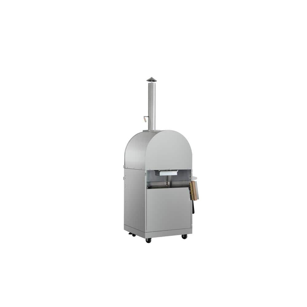 Thor Kitchen 27.9 in. Wood Burning Outdoor Pizza Oven in Stainless Steel MK07SS304