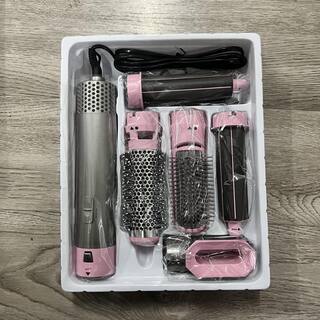 Aoibox 5-in-1 Curling Wand Hair Dryer Set Professional Hair Curling Iron for Multiple Hair Types and Styles Pink HDDB1116