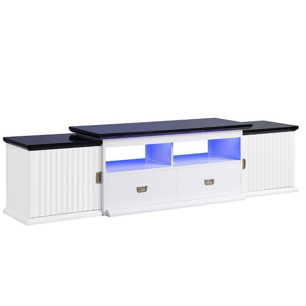 Tv Stands And Consoles White amp Black High Gloss Acme Furniture