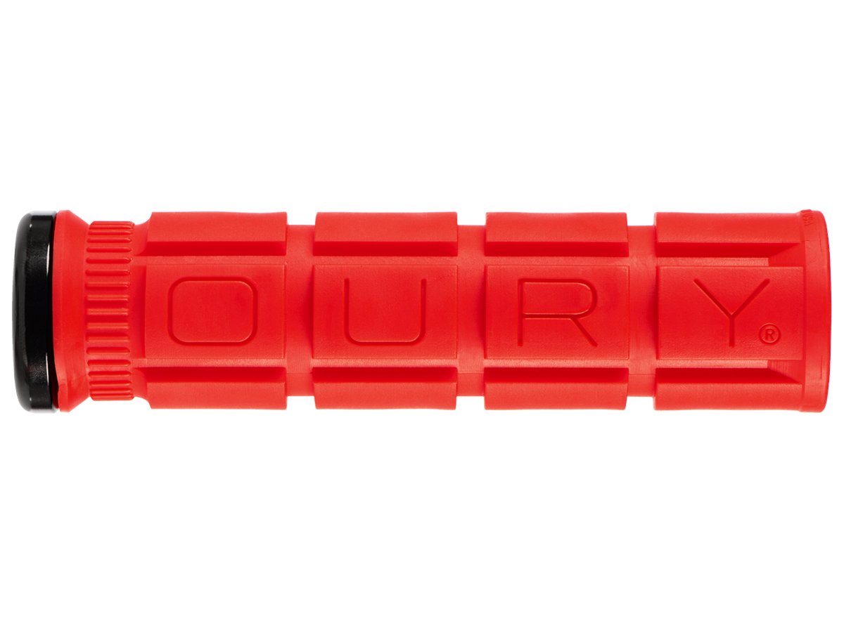 Oury V2 Single-Sided Lock-On Grips - Candy Red