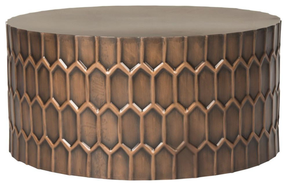 Heidi Coffee Table Antique Copper   Traditional   Coffee Tables   by Peachtree Fine Furniture  Houzz