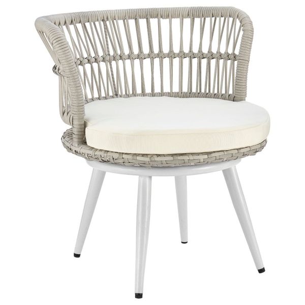 Monaco Patio 2- Person Seating Group with End Table with Cream Cushions