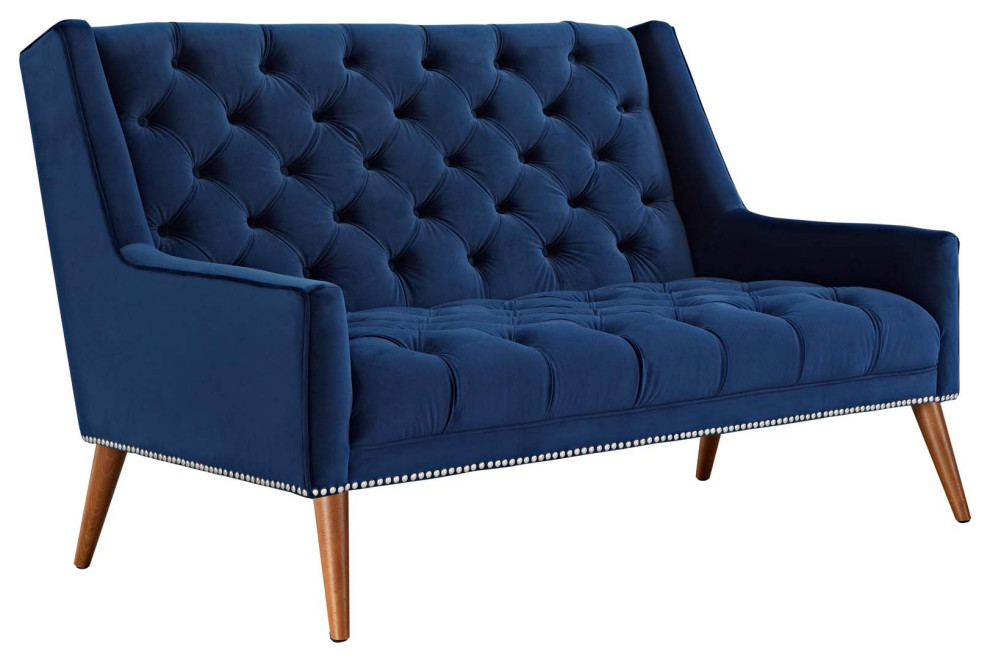 Peruse Velvet Loveseat   Midcentury   Loveseats   by Modway  Houzz