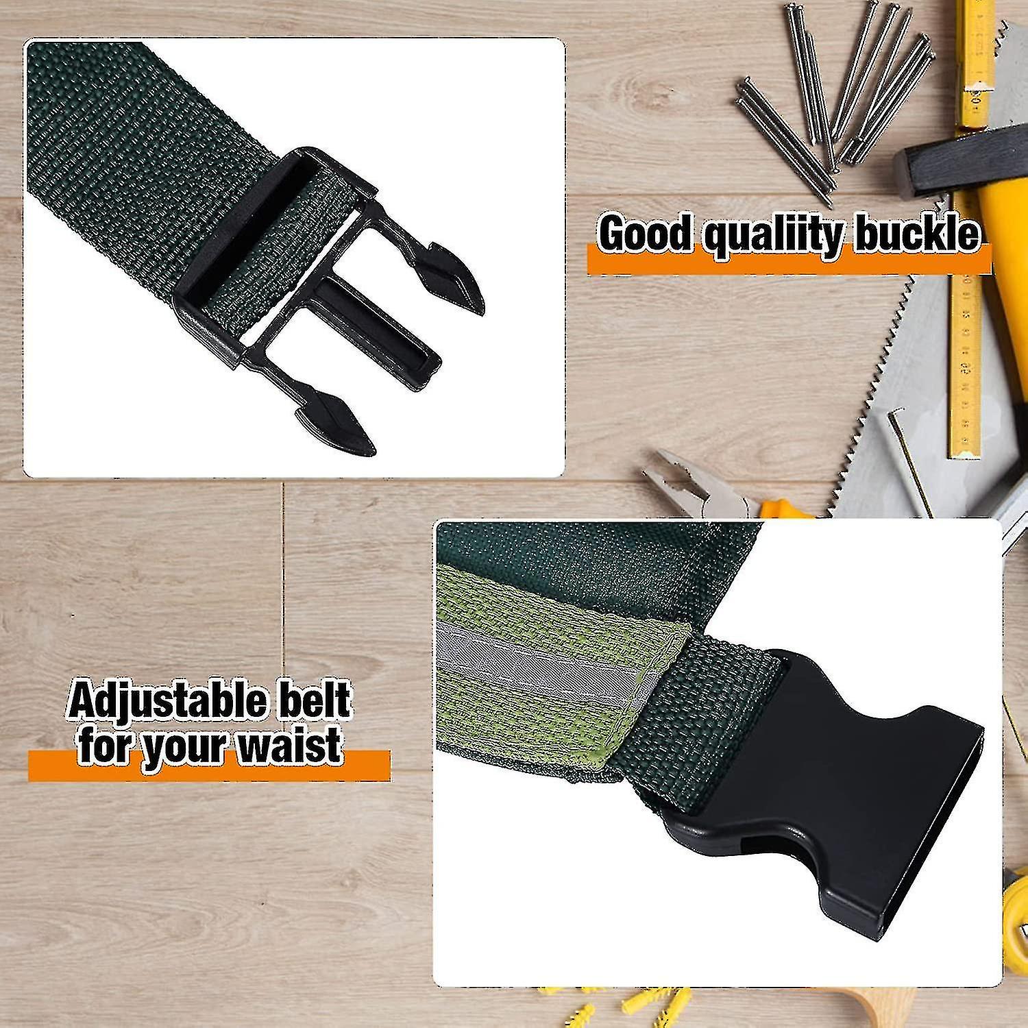 Garden Tool Belt， Tool Pouch With 7 Pockets， Garden Tool Bag With Adjustable Belt， Tool Belt Men For Home， Garden， Restaurant (green)