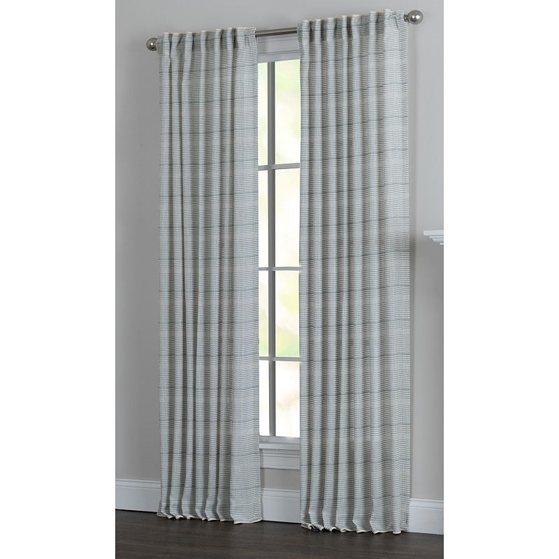 NATCO Billings Woven Horizontal Stripe Window Curtain Panel