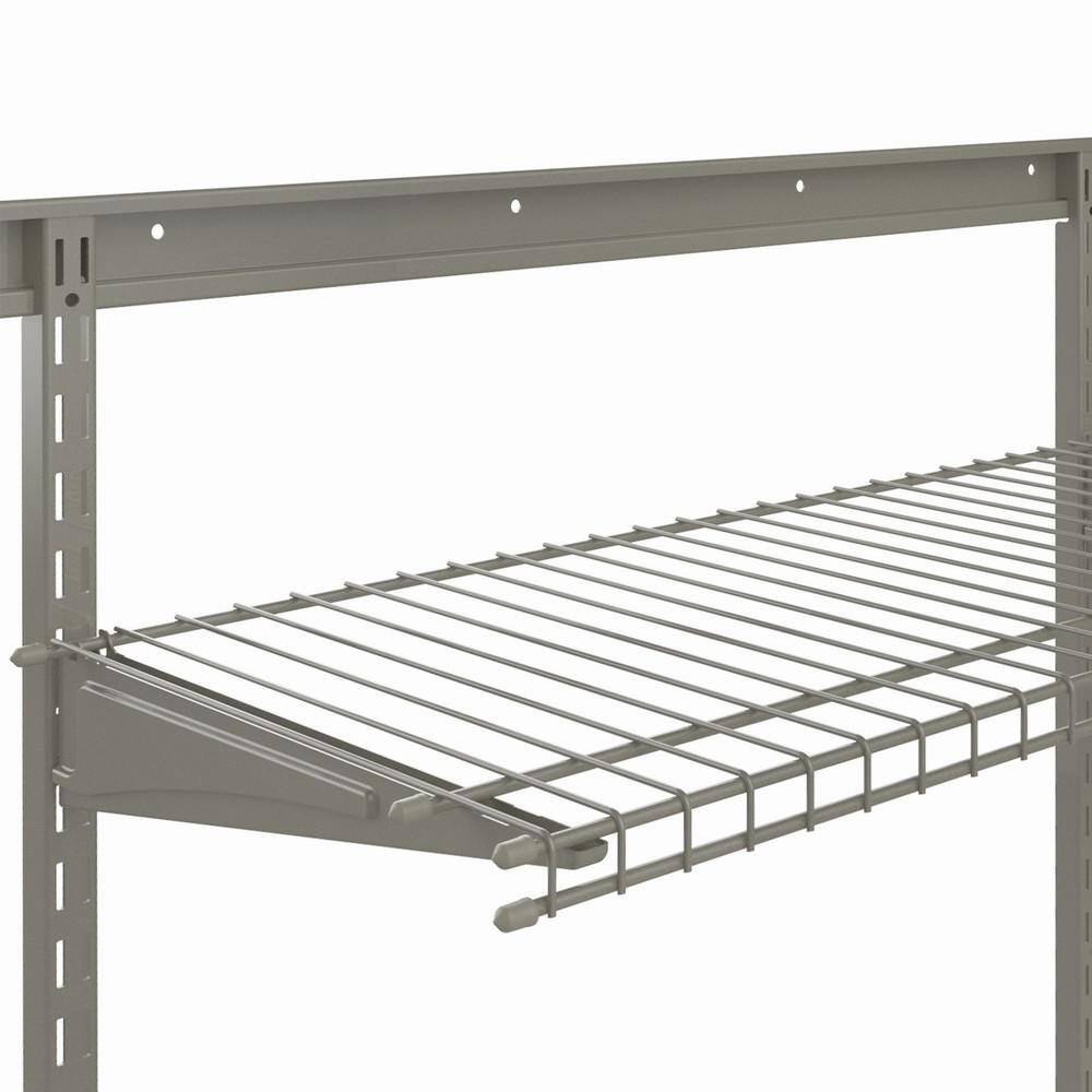 ClosetMaid SuperSlide 72 in. W x 12 in. D Nickel Ventilated Wire Shelf 34717