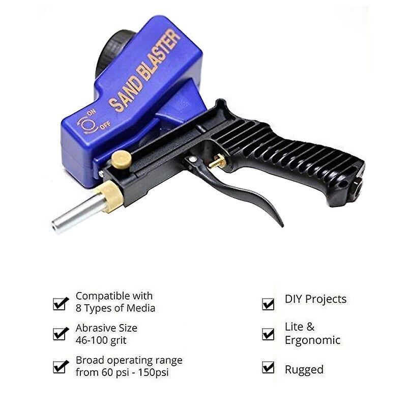 Uk Portable Air Speed Gun Sand Blaster Sandblaster Sandblasting Remove Rust Tool W12595054