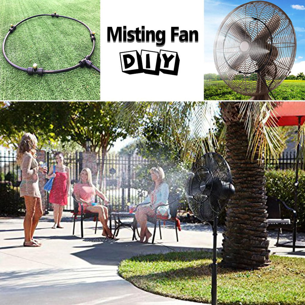 TANGNADE Outdoor Misting Misters Cooling System 33.3Ft Misting Line For Patio Fan Garden