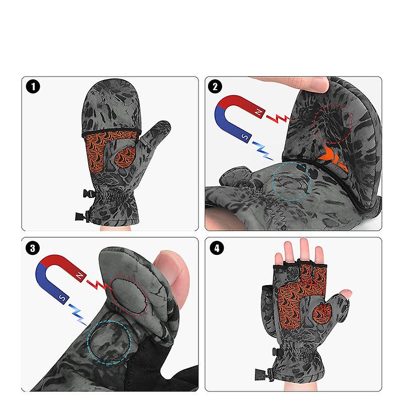 Windproof Waterproof On-slip Fishing Gloves