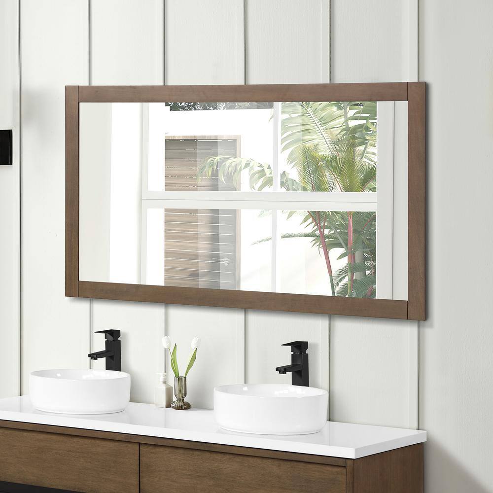 Home Decorators Collection Kordite 60 in. W x 32 in. H Rectangular Framed Wall Bathroom Vanity Mirror in Almond Latte Kordite BMR-AL