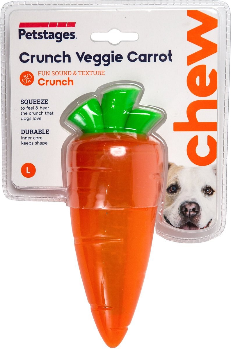 Petstages Crunch Veggie Carrot Tough Dog Chew Toy