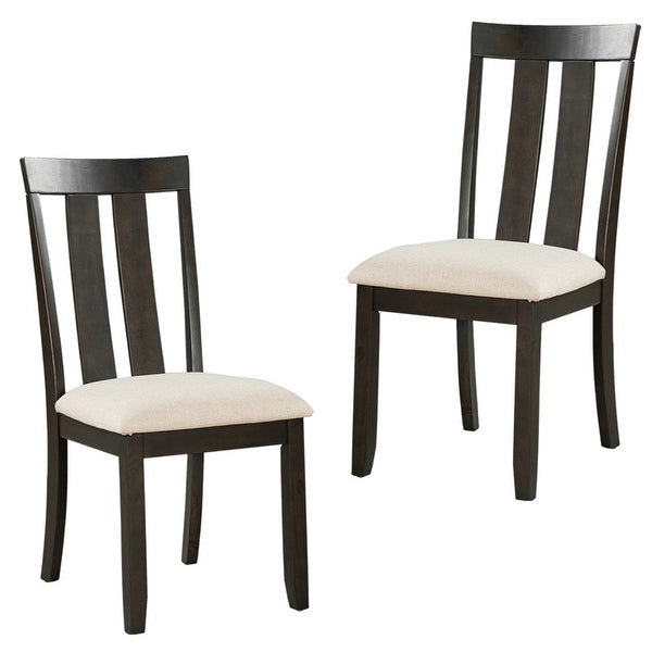 Dining Chairs Soft Fabric Dining Room Chairs with Seat Cushions and Curved Back