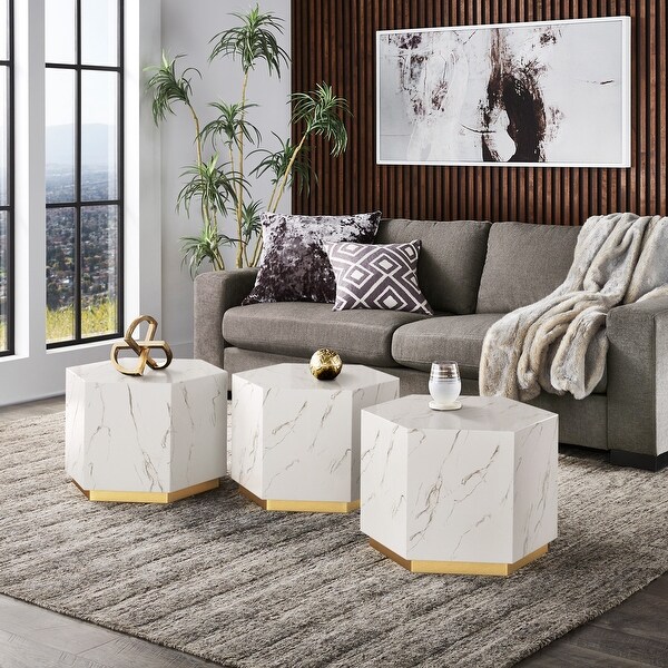 Darcy Faux Marble Coffee Table by iNSPIRE Q Bold