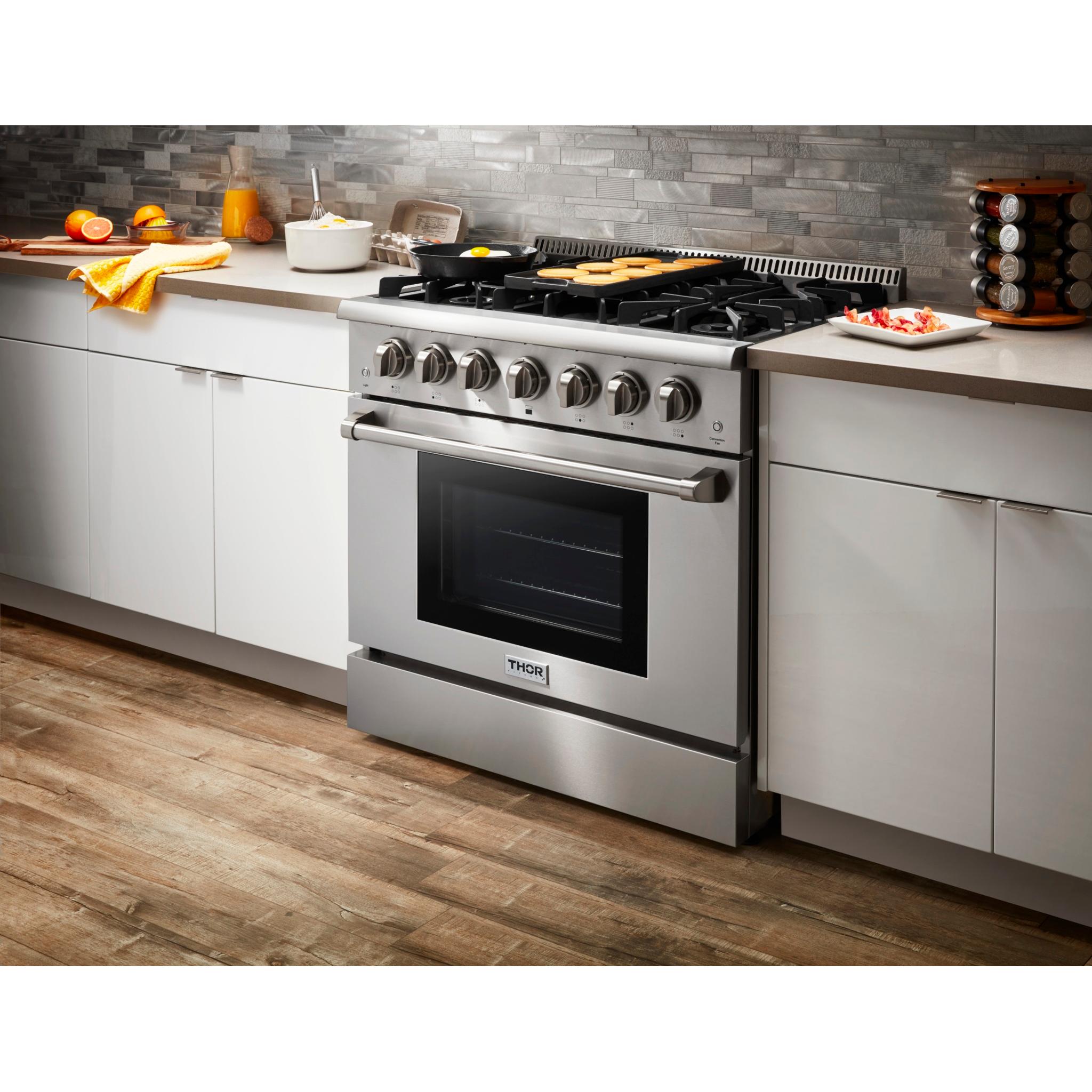 Thor Kitchen 36-inch Freestanding Gas Range HRG3618U