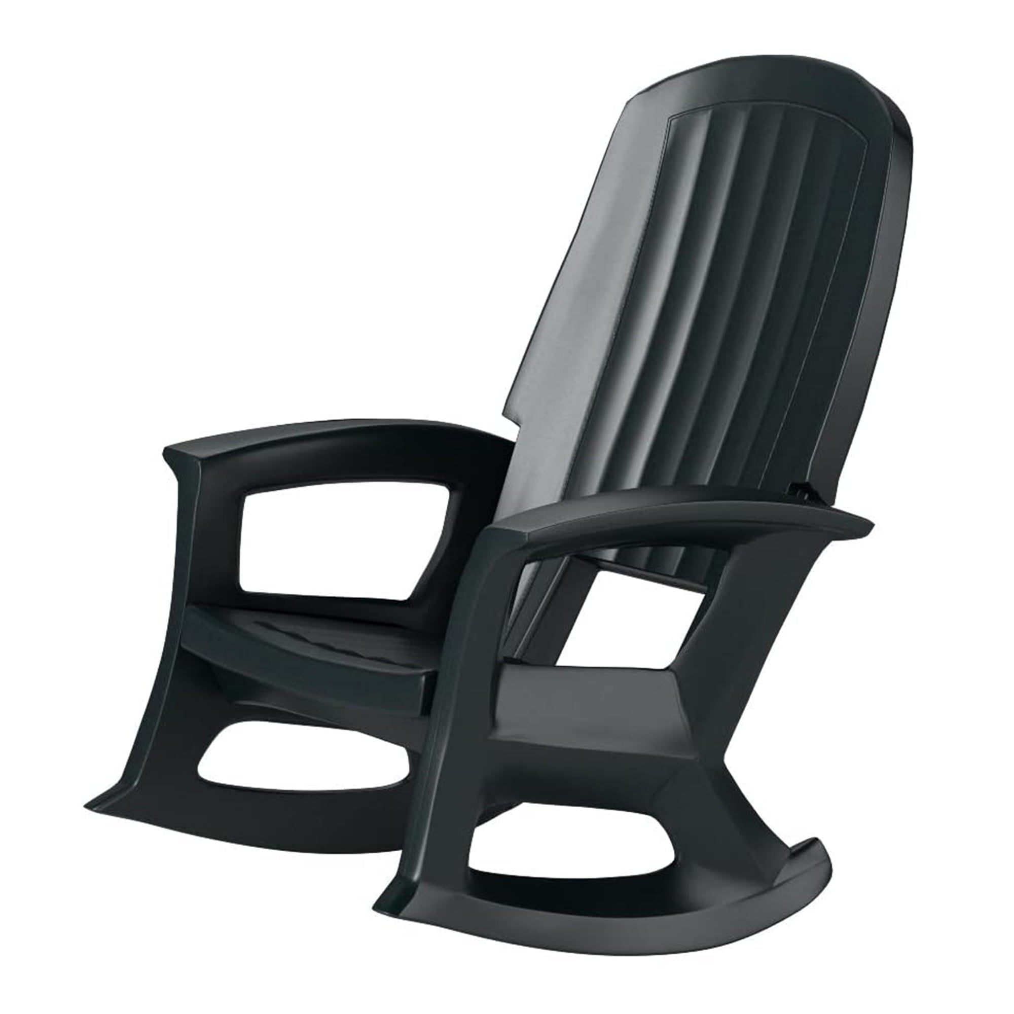 Semco Plastics Rockaway Heavy Duty Resin Outdoor Rocking Chair All-Weather Porch Rocker, Green