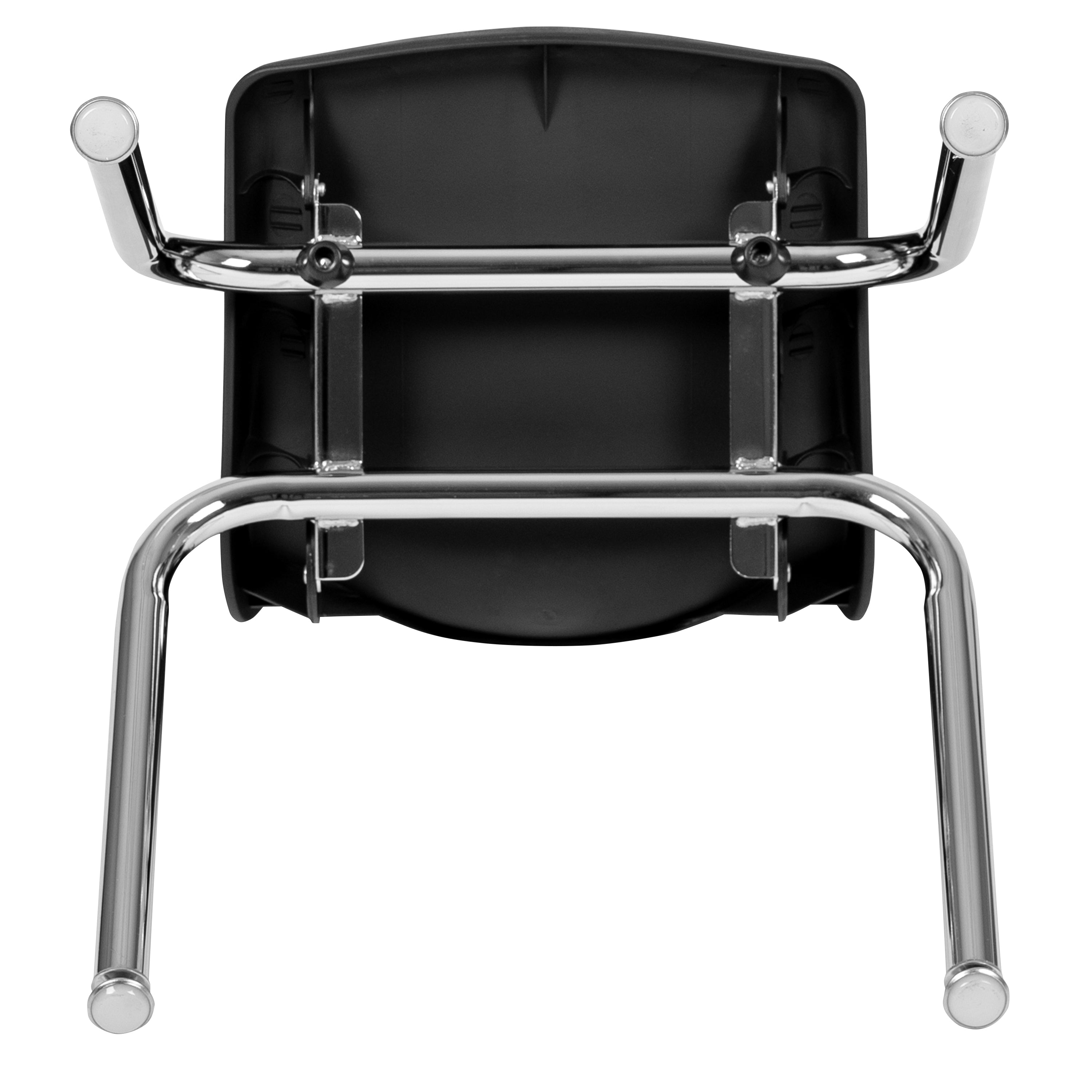 BizChair Black Student Stack School Chair - 14-inch