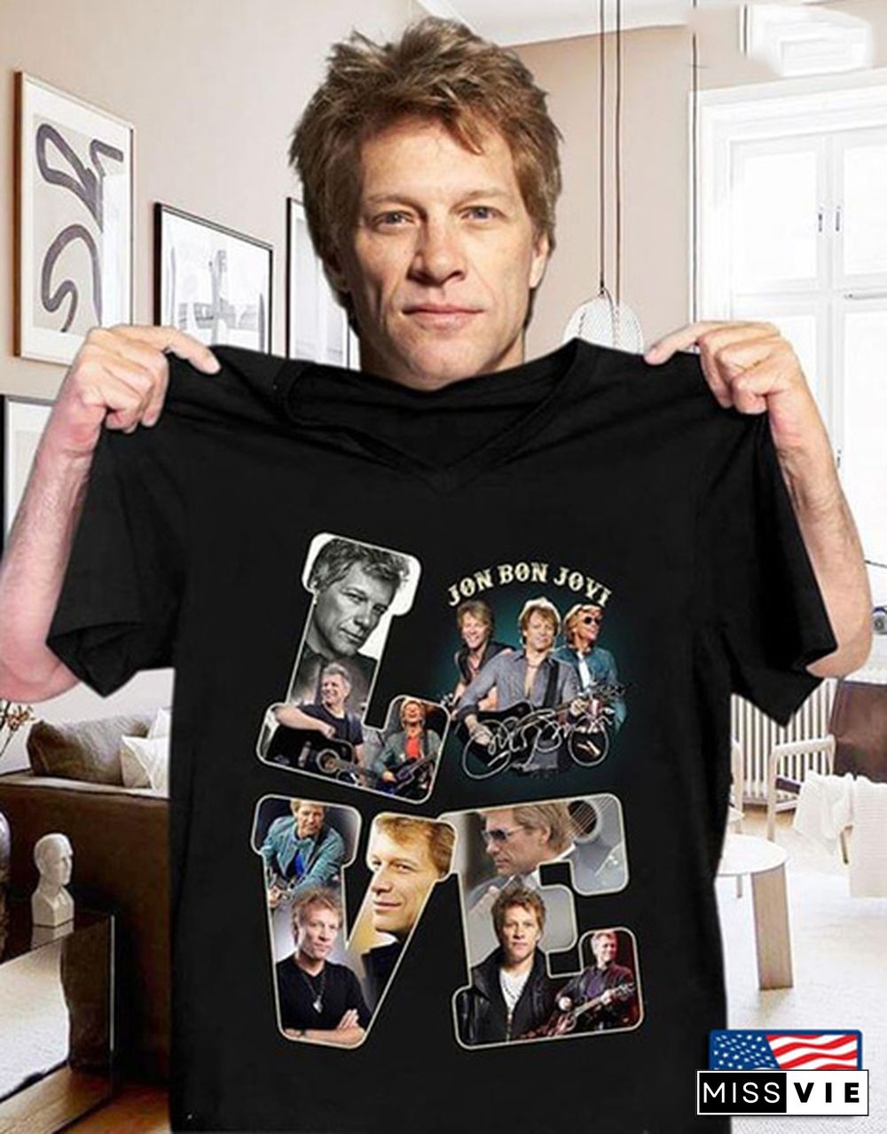 Love Jon Bon Jovi Signature T-Shirt