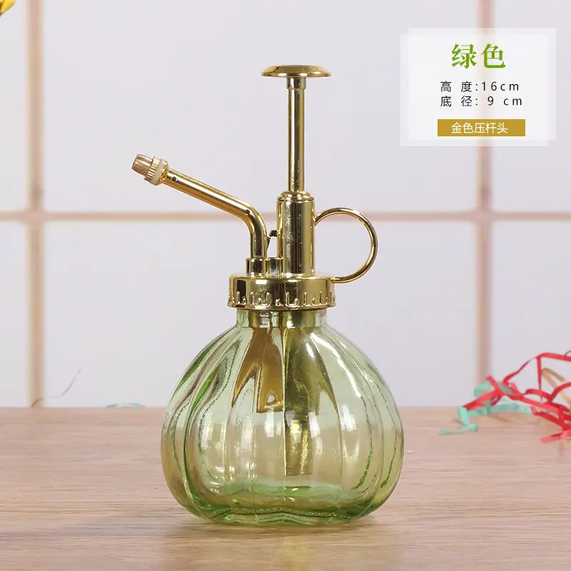 DIHAO 250ml glass pumpkin decorative golden mini water sprayers for the plants and flowers home and garden