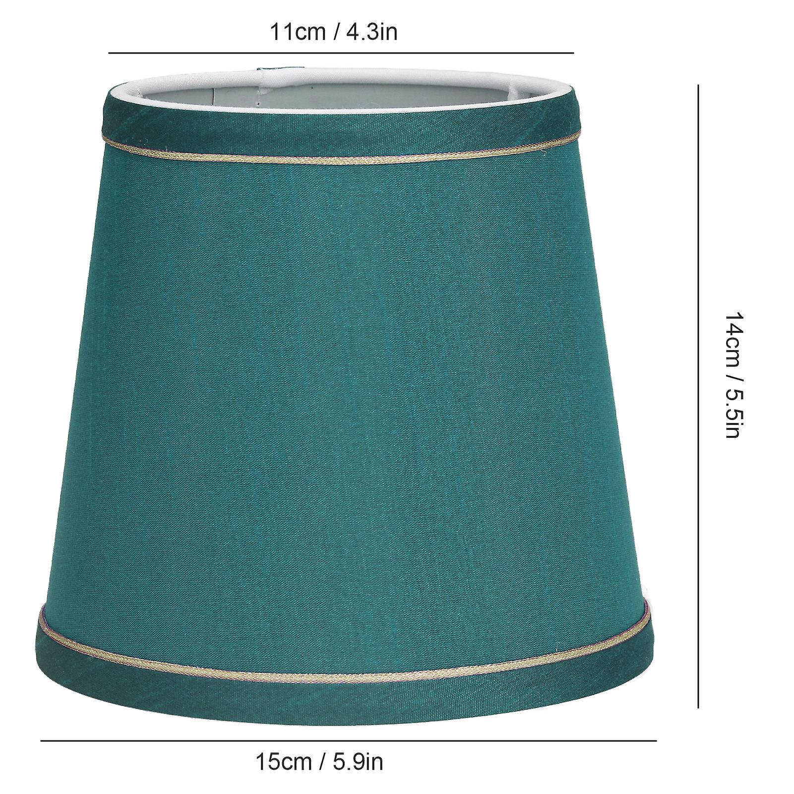 6PCS Fabric Lampshade Modern Simple Fabric Light Lampshade Phnom Penh Craftsmanship for E14 LampDark Green (PX198)