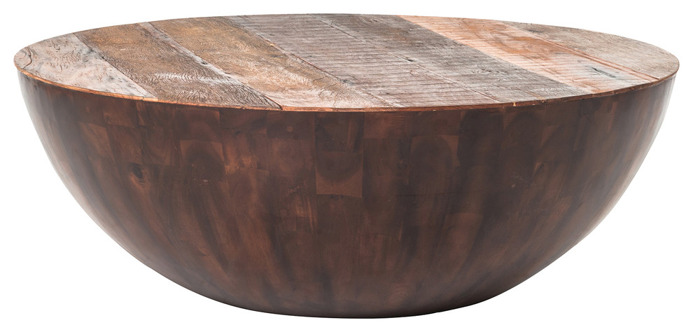 Ryan Reclaimed Wood Round Coffee Table 48 quot  Rustic   Coffee Tables   by Zin Home  Houzz