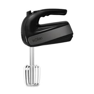 SOLAC 5-Speed Black Turbo Hand Mixer with Beaters and Dough Hooks S9210-A