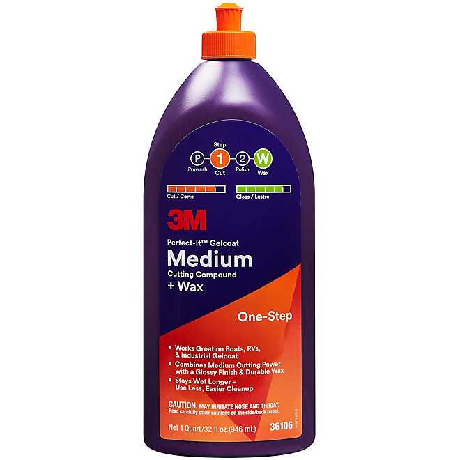 3M Perfect-It Gel Coat Medium Cutting Compound Plus Wax